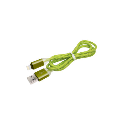 Thick green gummed iPhone cable